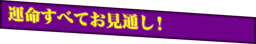 運命すべてお見通し!